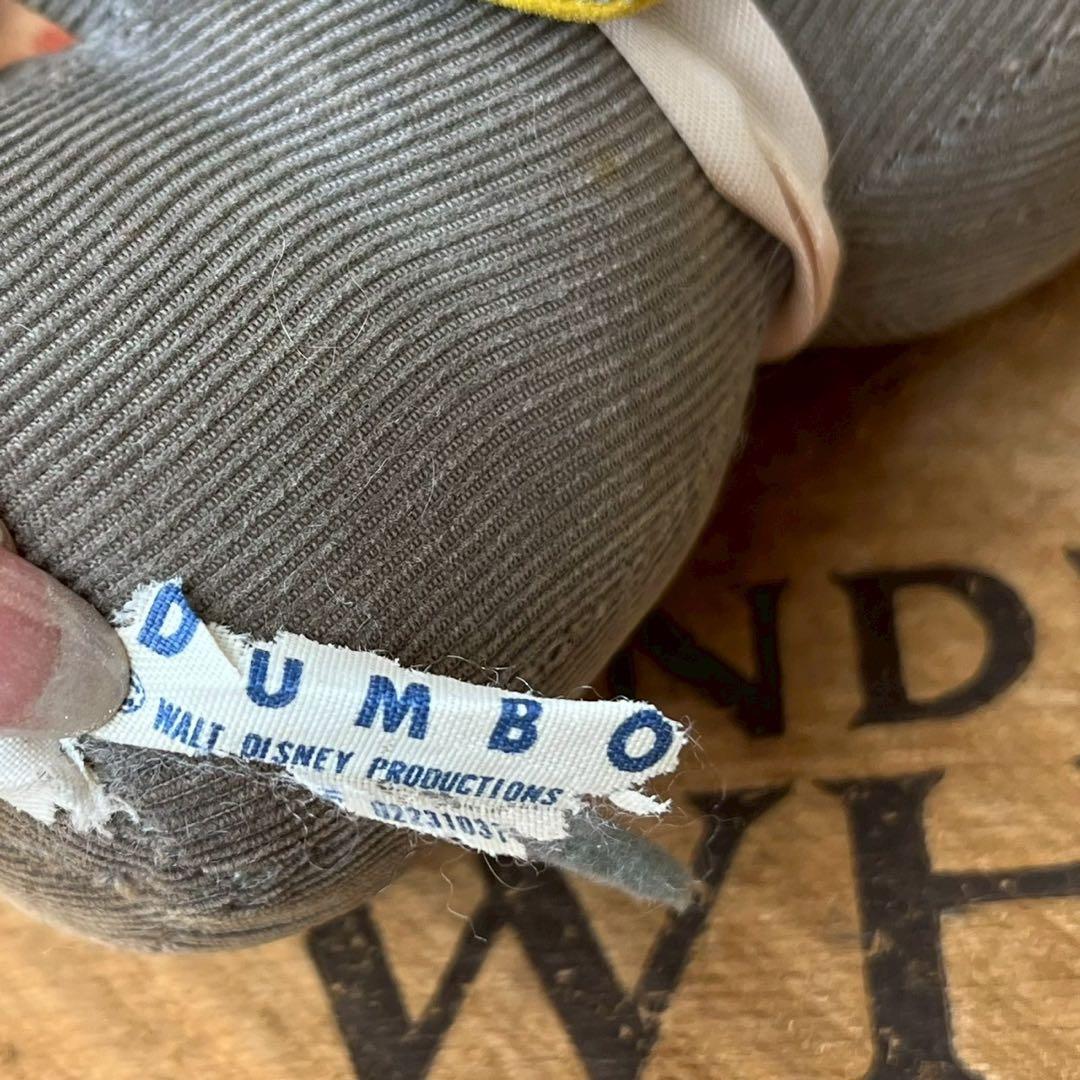 【USA vintage】ダンボ ディズニー　コーデュロイ　ぬいぐるみ　アメリカ