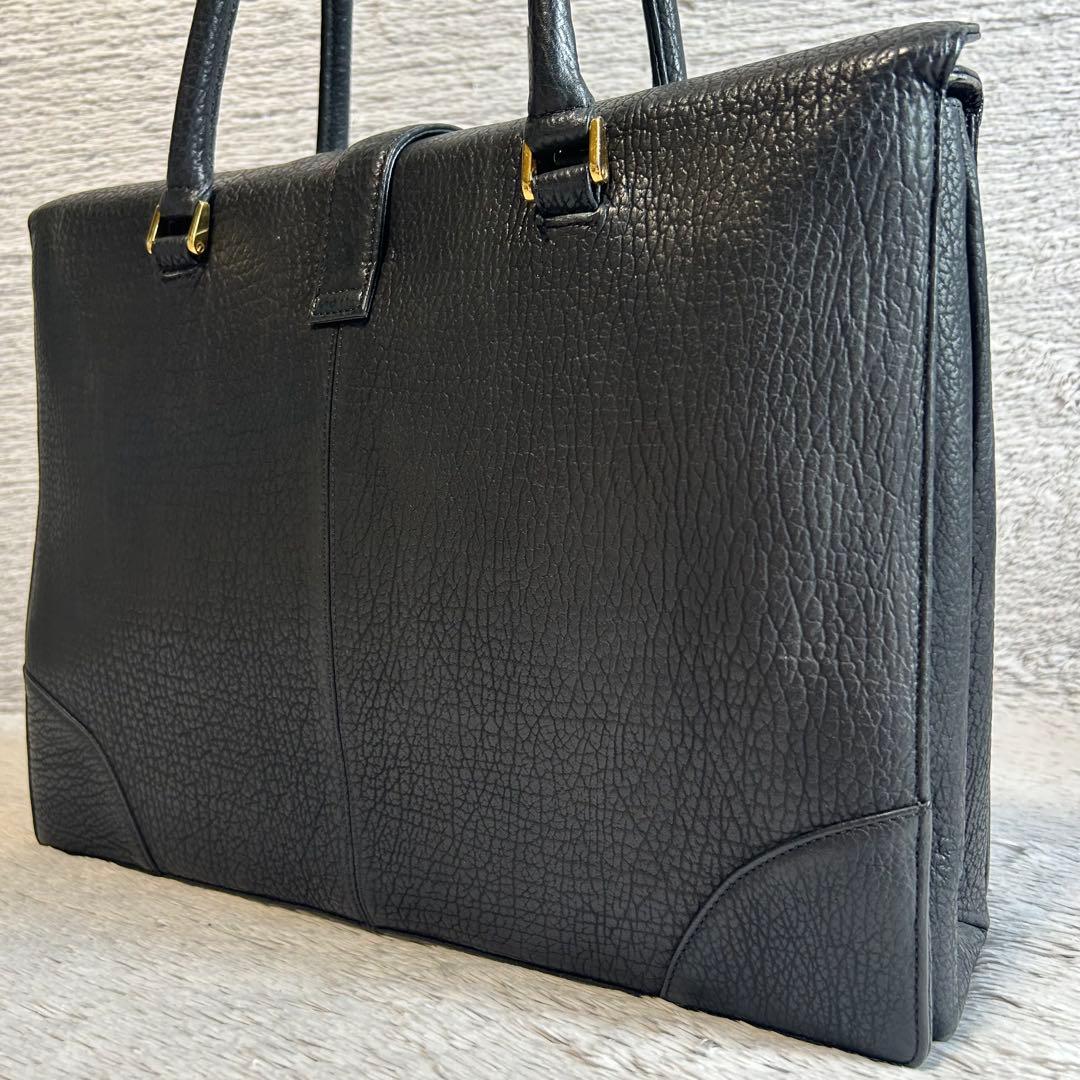 JRA認定　シャークスキン　鮫革　ビジネスバッグ　ブリーフケース