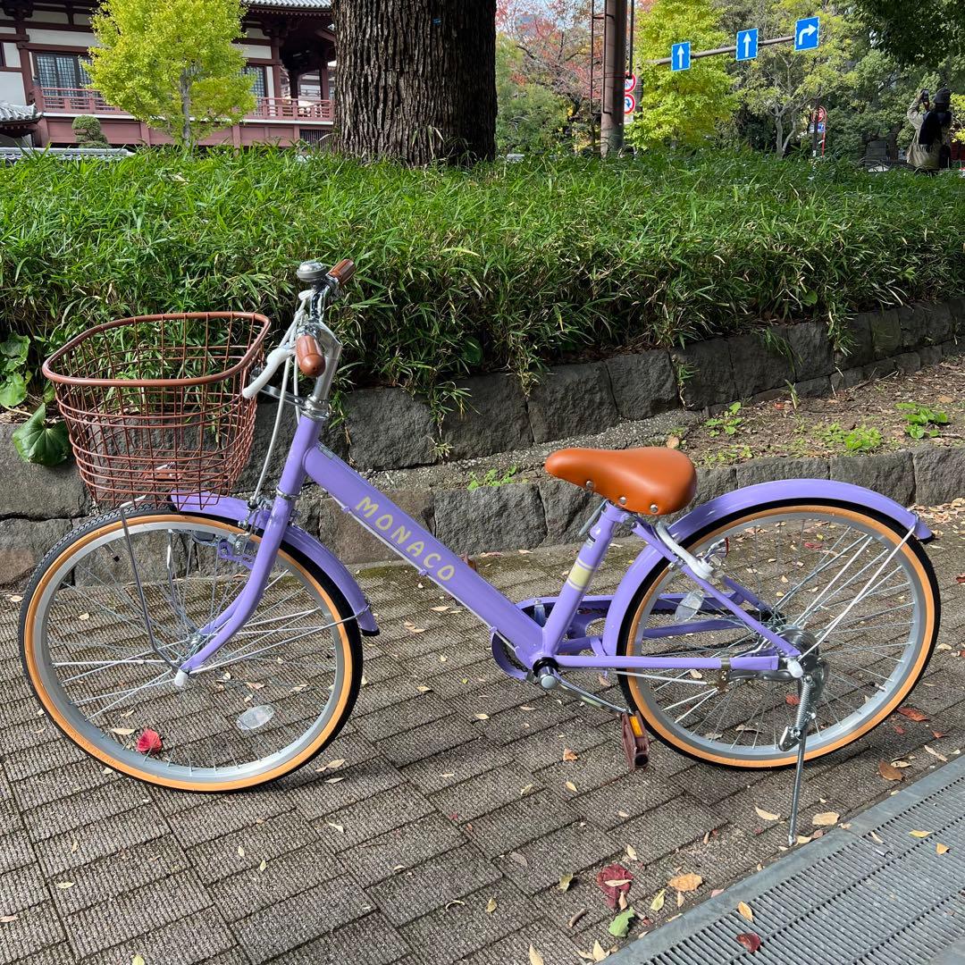 モナコ 幼児用自転車 シングルギア 紫　22インチ