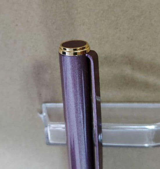 万年筆　プラチナ　ビーライン BEE Line　パープル　ゴールドアクセント