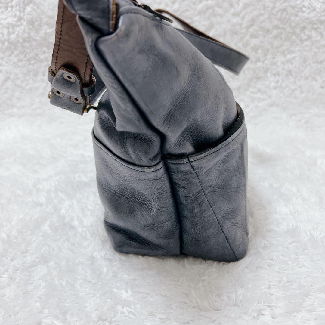 【美品】Jas M.B. London ショルダーバッグ　立体エンボス加工　真鍮