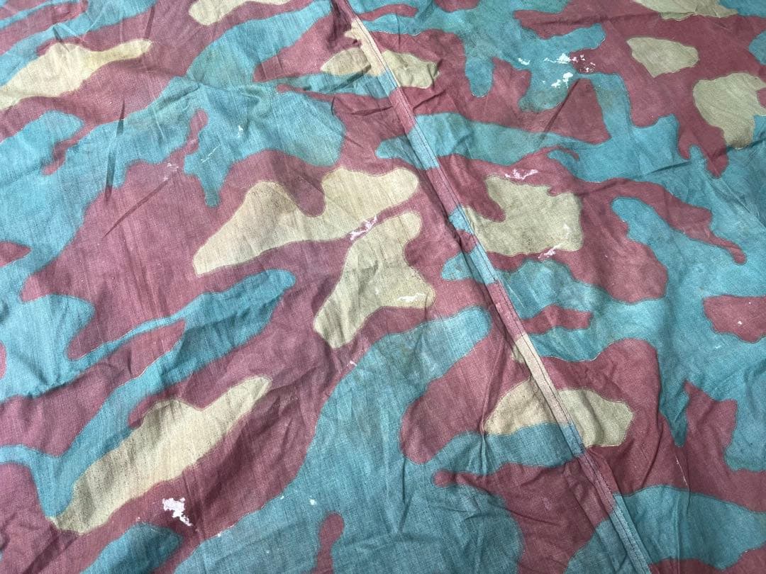 ②1950年 デッドストック イタリア軍幕 タープ テント サンマルコ迷彩 実物