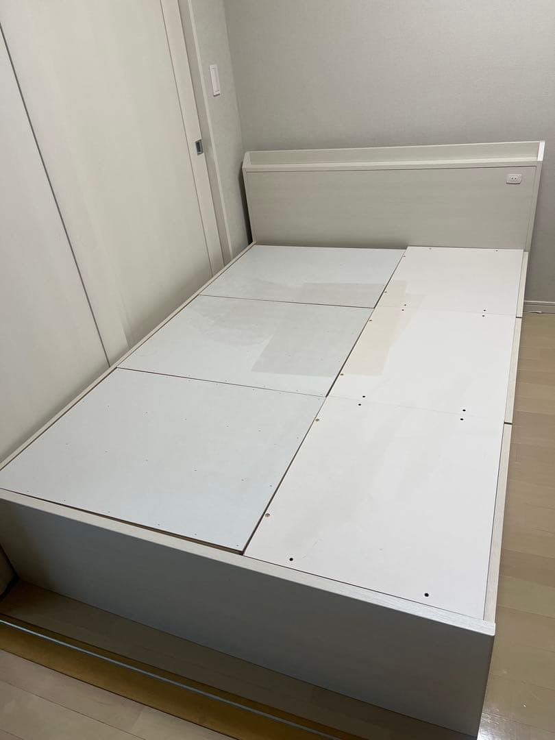 ダブルベッドフレーム(ジオ　チェスト40J WW)収納付き