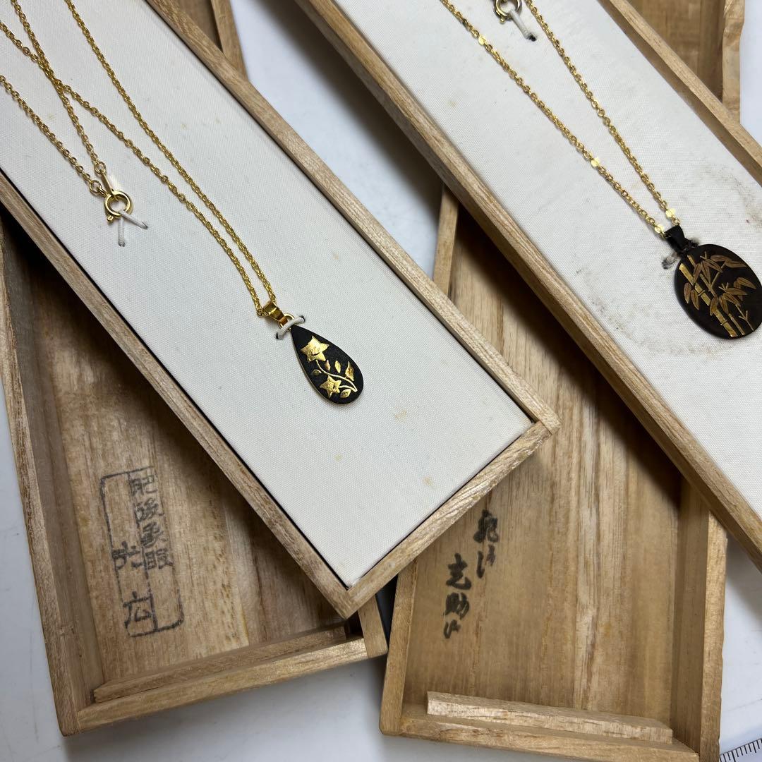 肥後 純金象嵌 アクセサリー 共箱 色々 東キ8-0127②