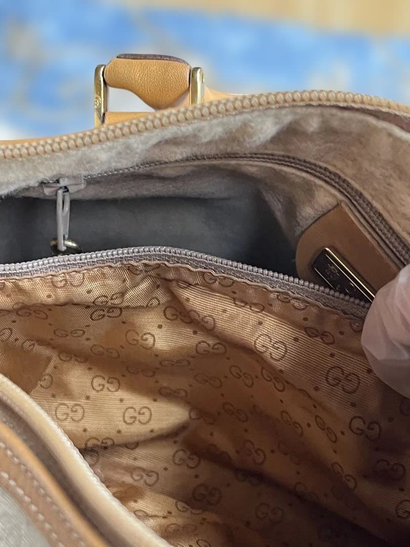 オールドグッチ　マイクロGG ミニボストンバッグ　保存袋付き