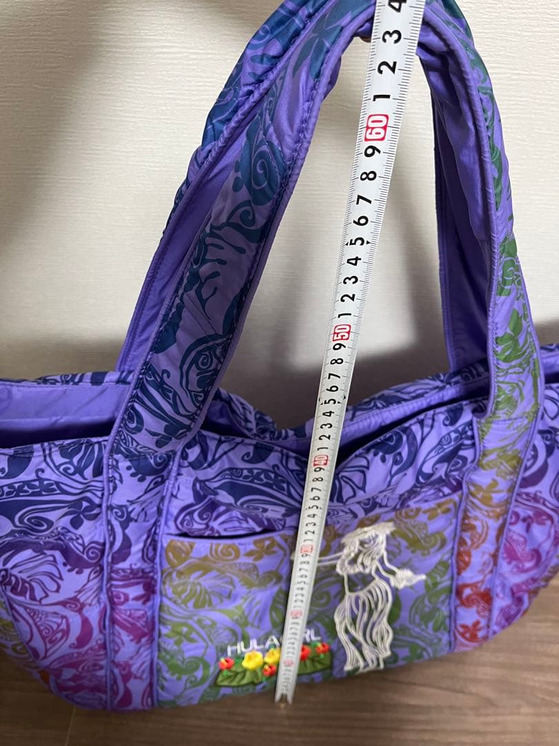 フラダンス　大判トートバック　パープル
