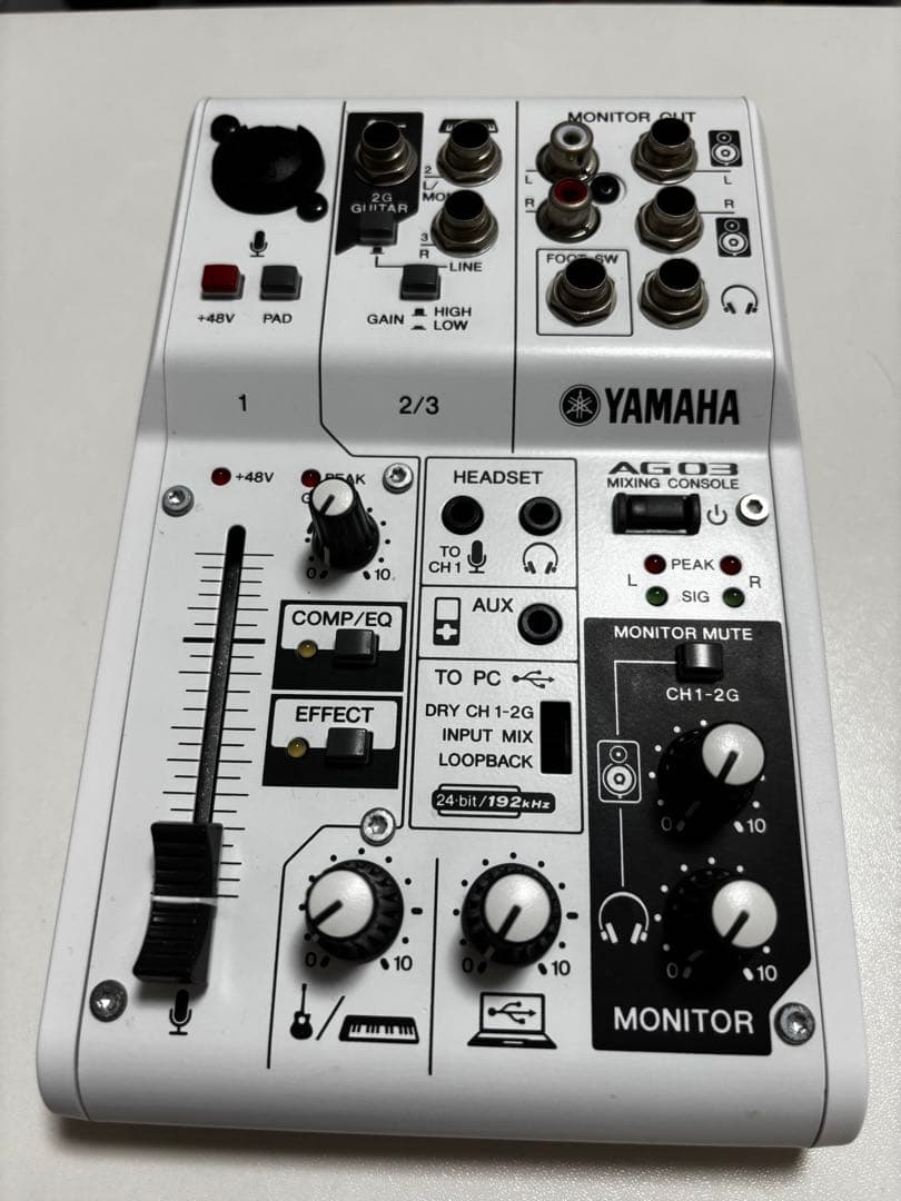 YAMAHA AG03 ミキシングコンソール USB接続