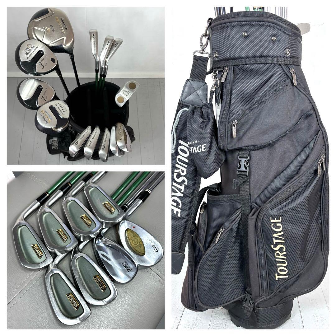 本格派 メンズゴルフクラブ 13本 フルセット ゴルフセット お試し 初心者向け