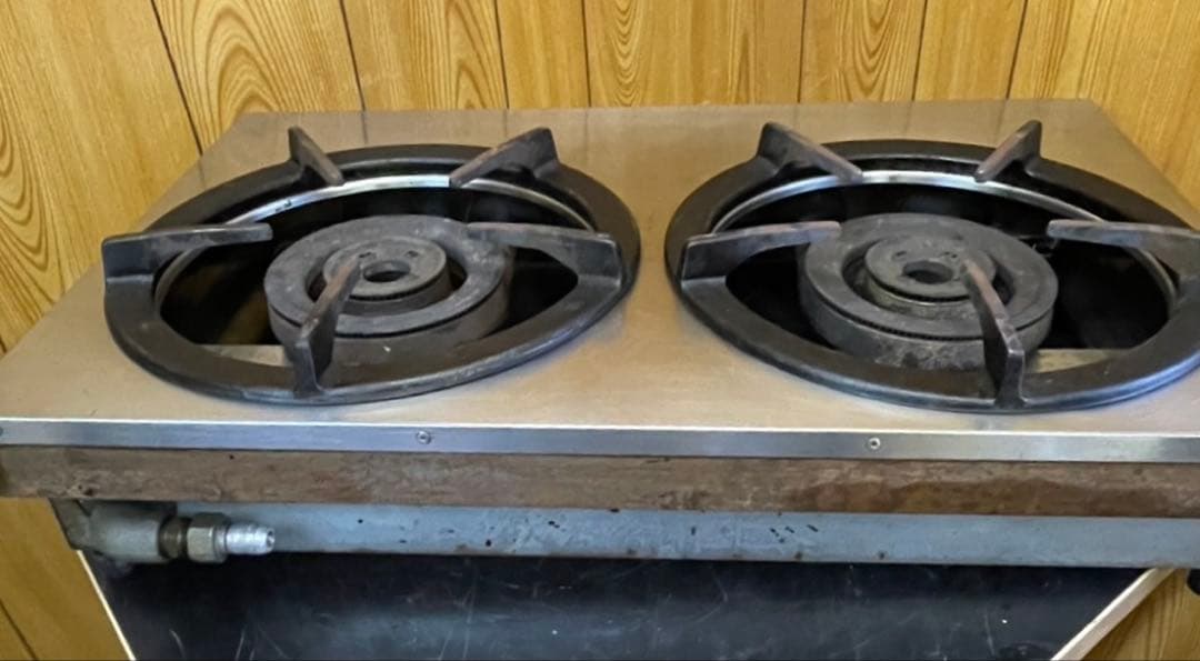 動確済み 業務用 マルゼン 2口 卓上ガスコンロ M-222C 都市ガス 大阪