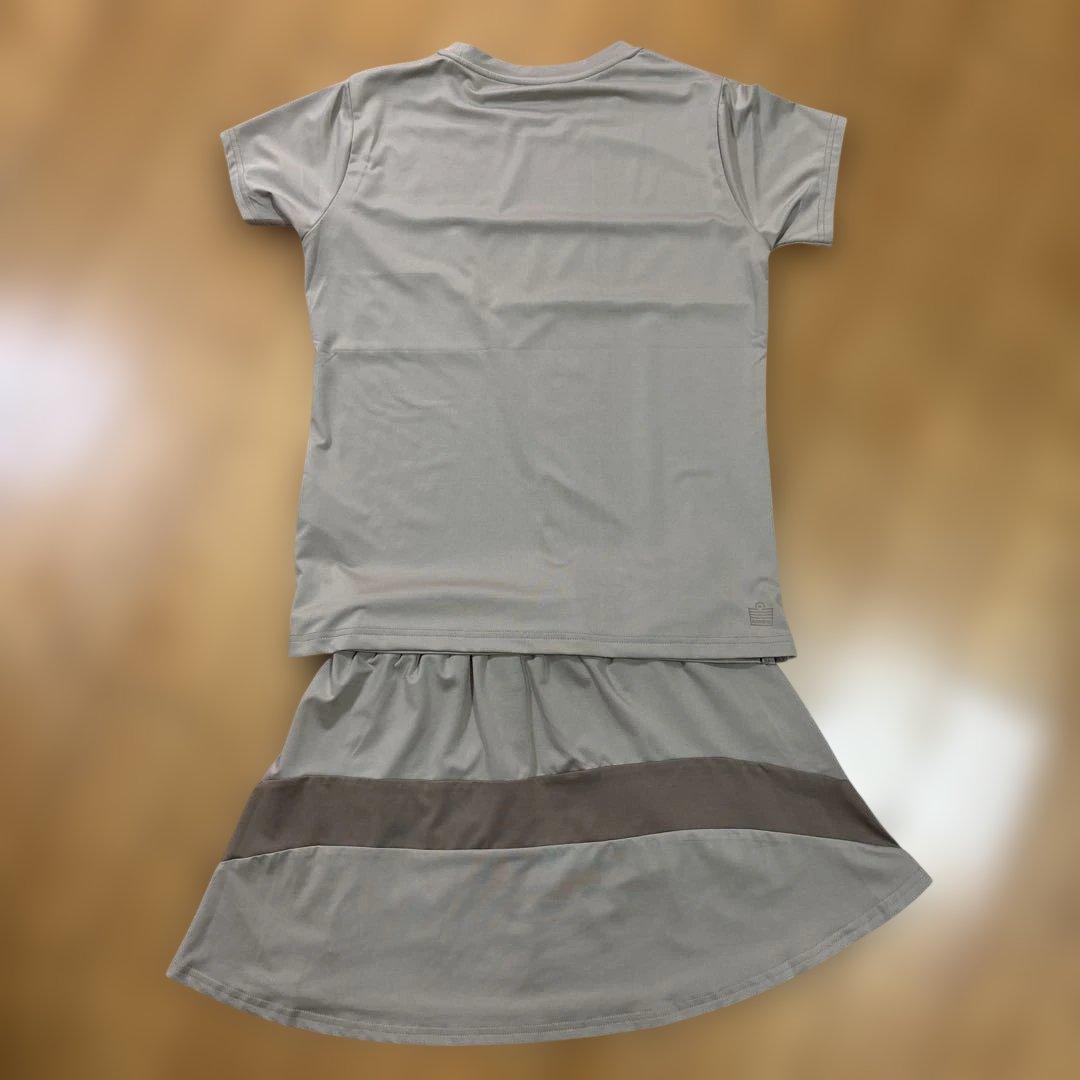 アドミラル　テニス　ウェア　M 上下セット　シャツ　スコート　ベージュ