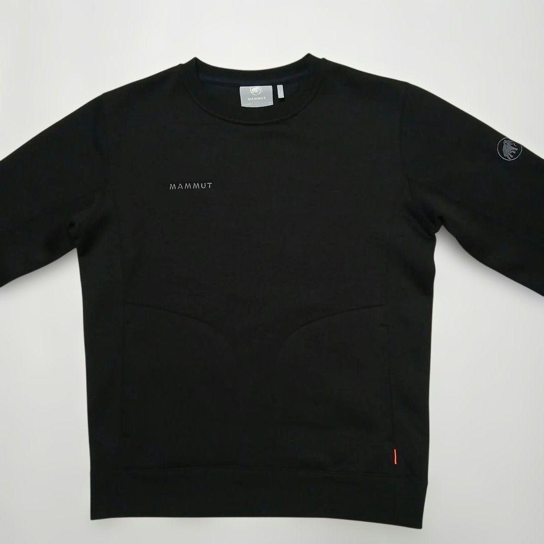 マムート　エッセンシャル　ミッドレイヤー　クルーネック　黒　裏起毛　M