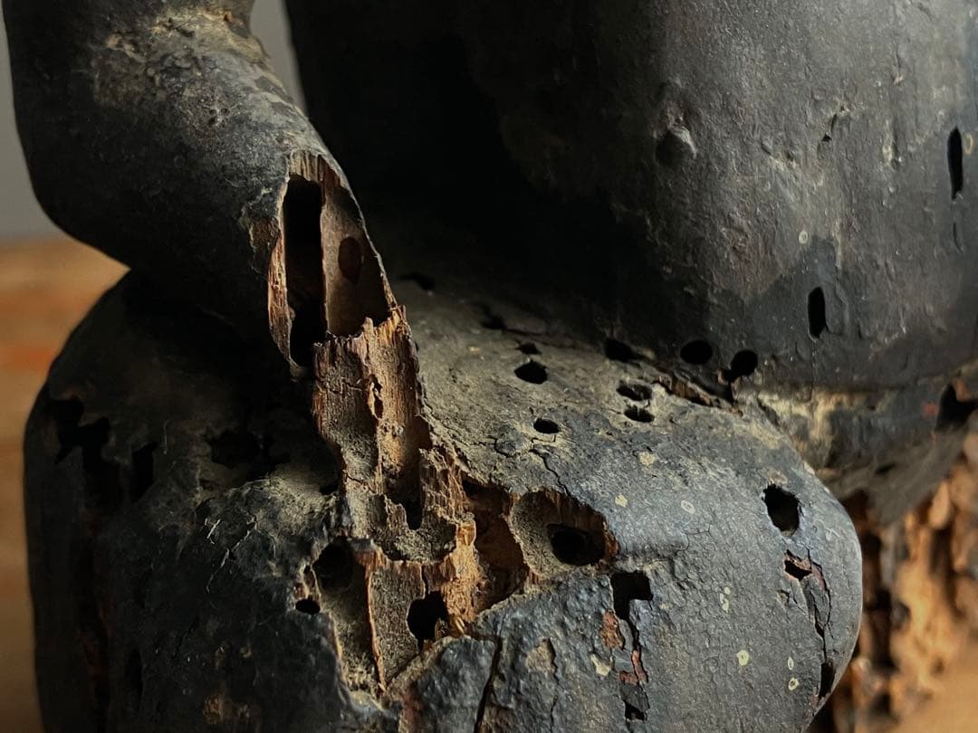 【いい顔、です、、黎明期の恵比寿像】室町骨董七福神アンティーク仏像美術彫刻民藝