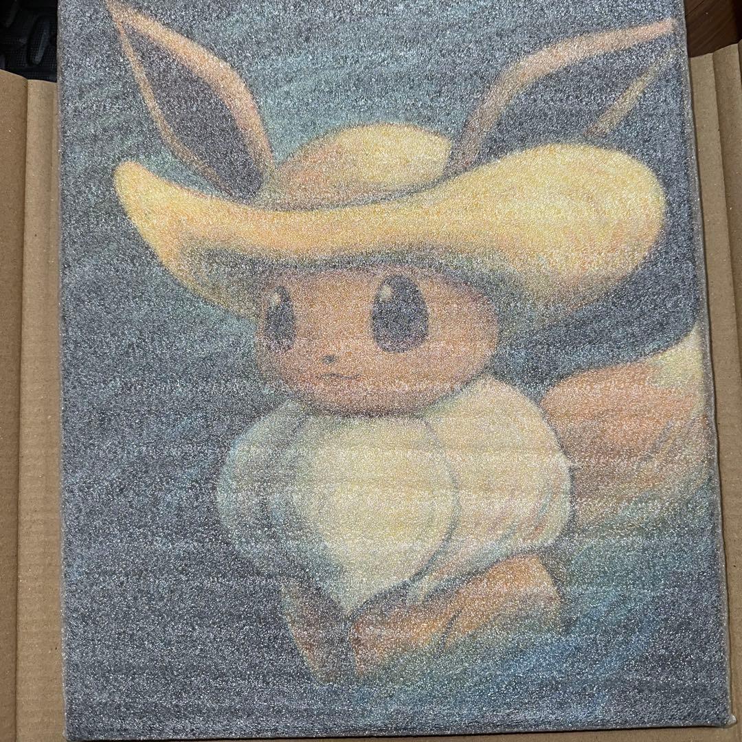 ポケモン ゴッホピカチュウ　イーブイ　キャンバスアート　Sサイズ