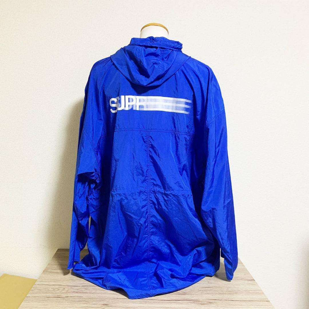【美品】シュプリーム モーションロゴ レインコート ブルー