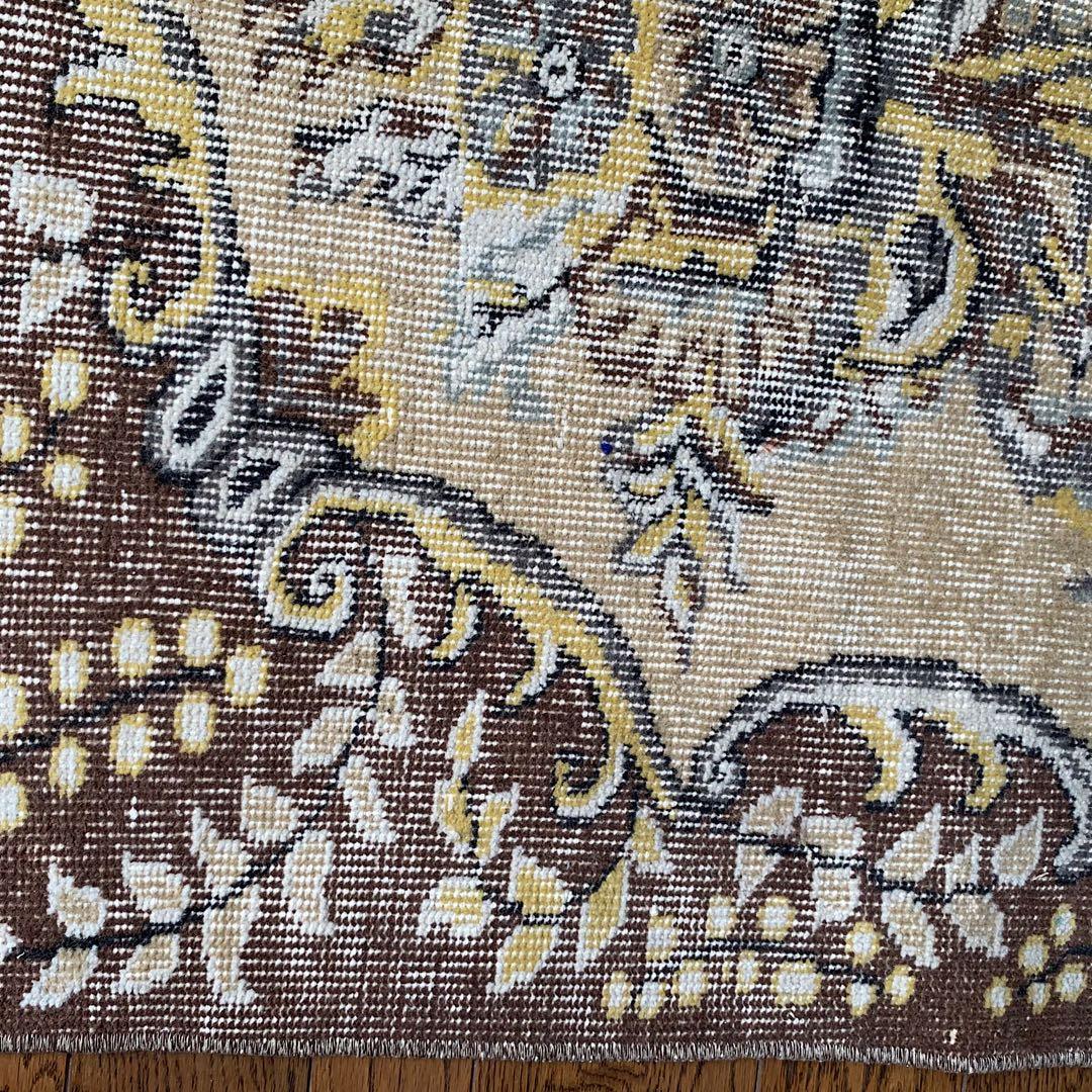 超大判　特大　トルコヴィンテージラグ　278×180スモーキーグレー　トルコラグ