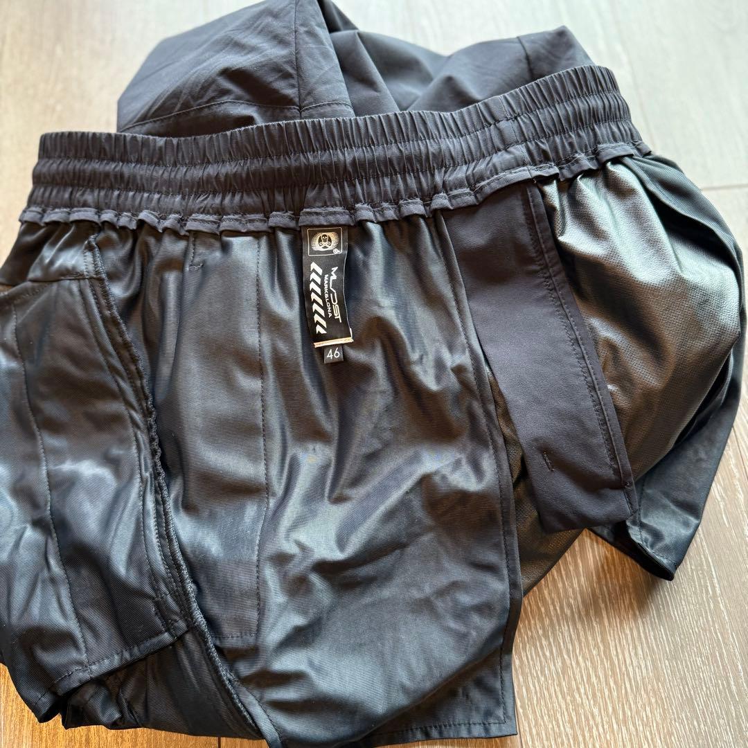 【試着】MARK&LONA ナイロンパンツ 黒 ジョガー DST スウェット