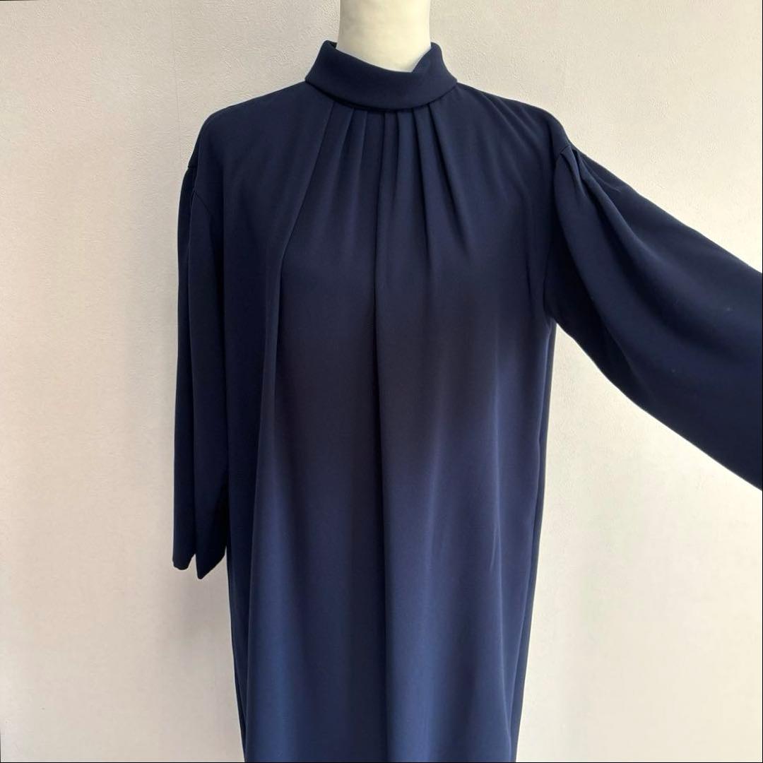 【美品】 ADORE ワンピース ネイビー ワンピース セレモニー 日本製