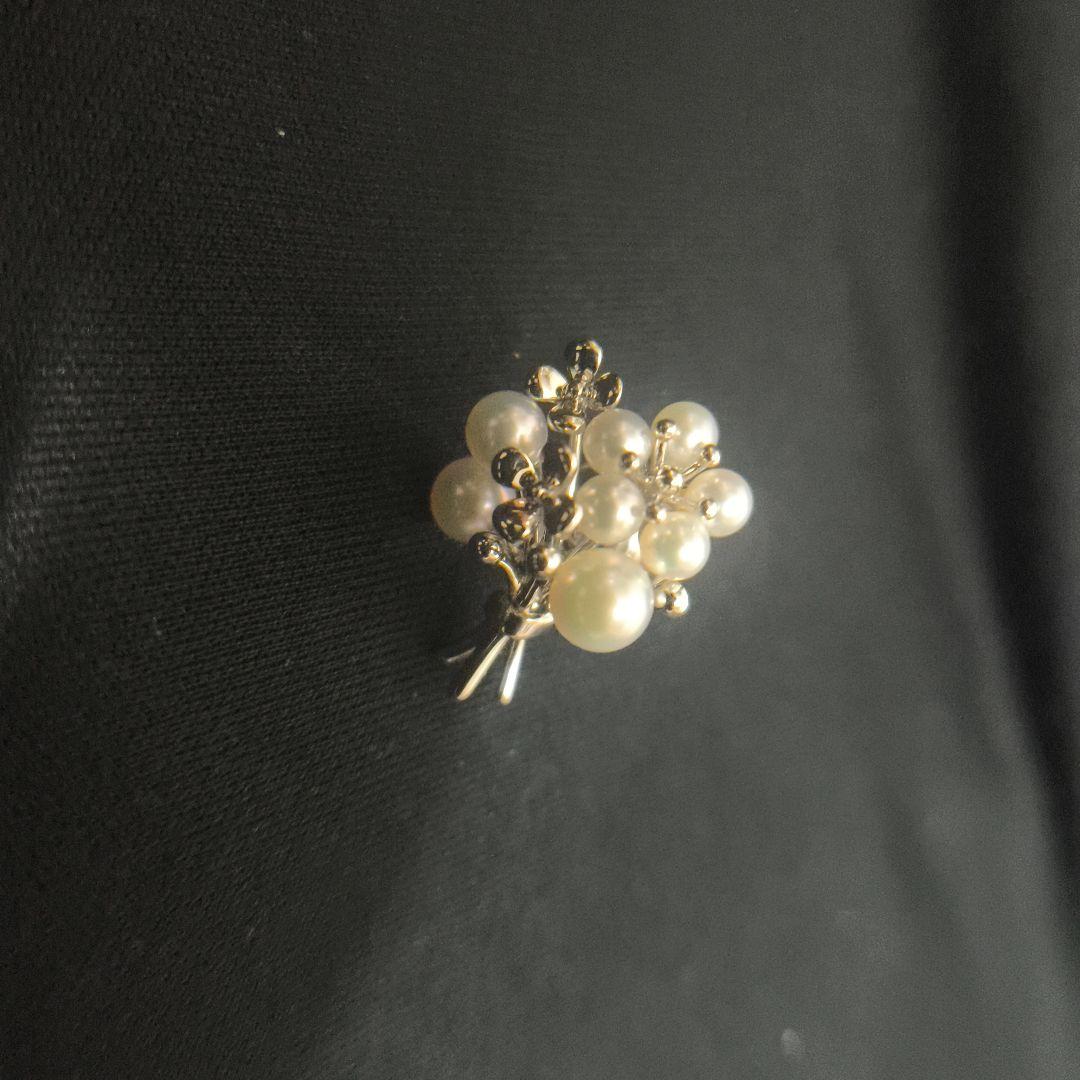 MIKIMOTO　シルバー　花束　ブローチ