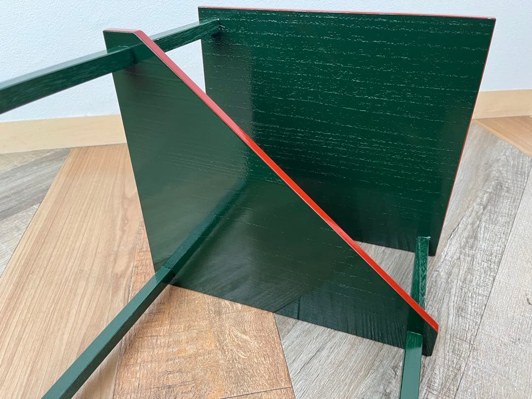 藪内流 帛紗棚 青漆爪紅 紙箱 茶道具