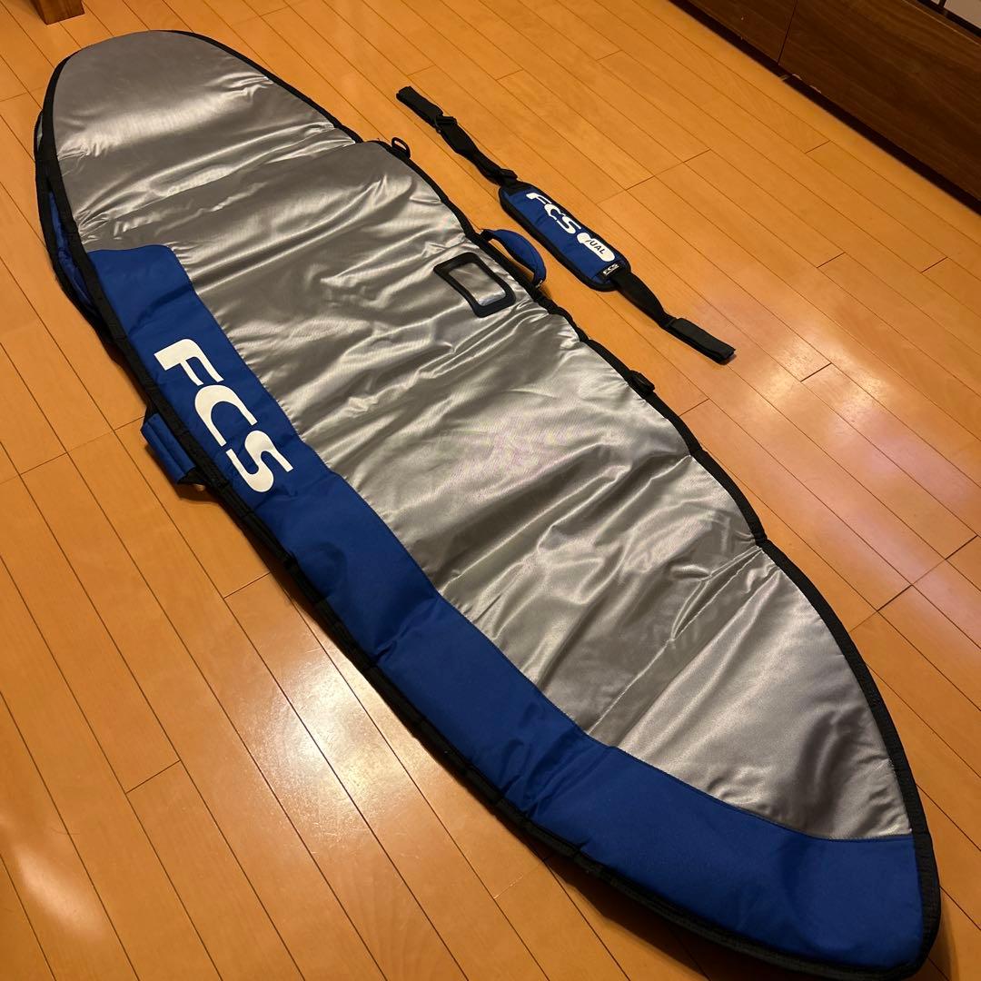FCS サーフボードトラベルハードケース シルバー/ブルー　2枚収納可能　6.7