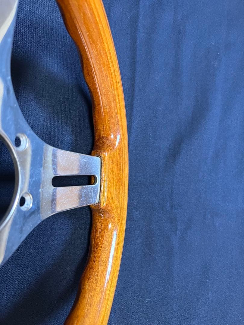 美品 OBA オバ 28パイ ステアリング ハンドル オバハン 旧車 ウッド