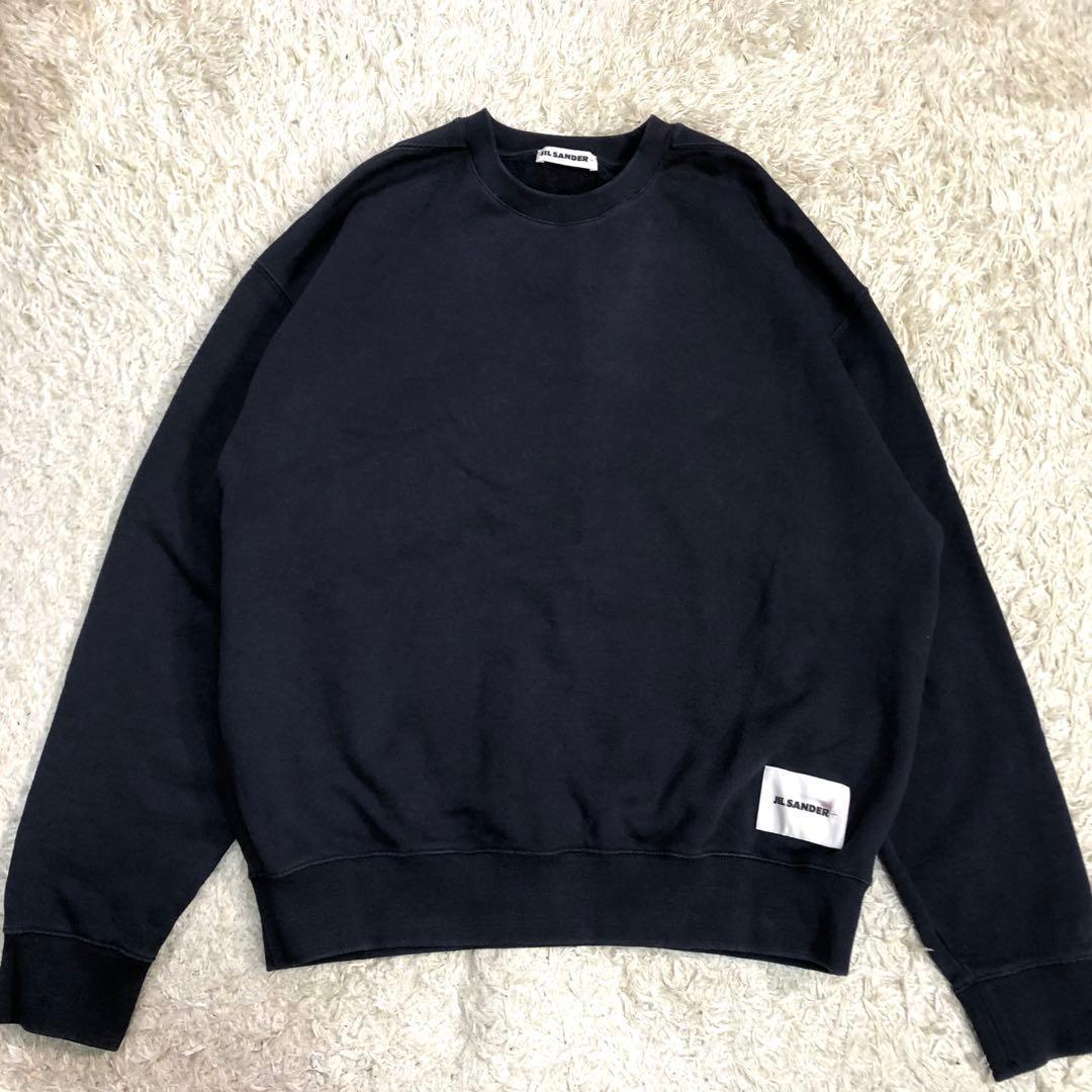 ジルサンダー JIL SANDER+ ロゴパッチスウェット ネイビー Lサイズ