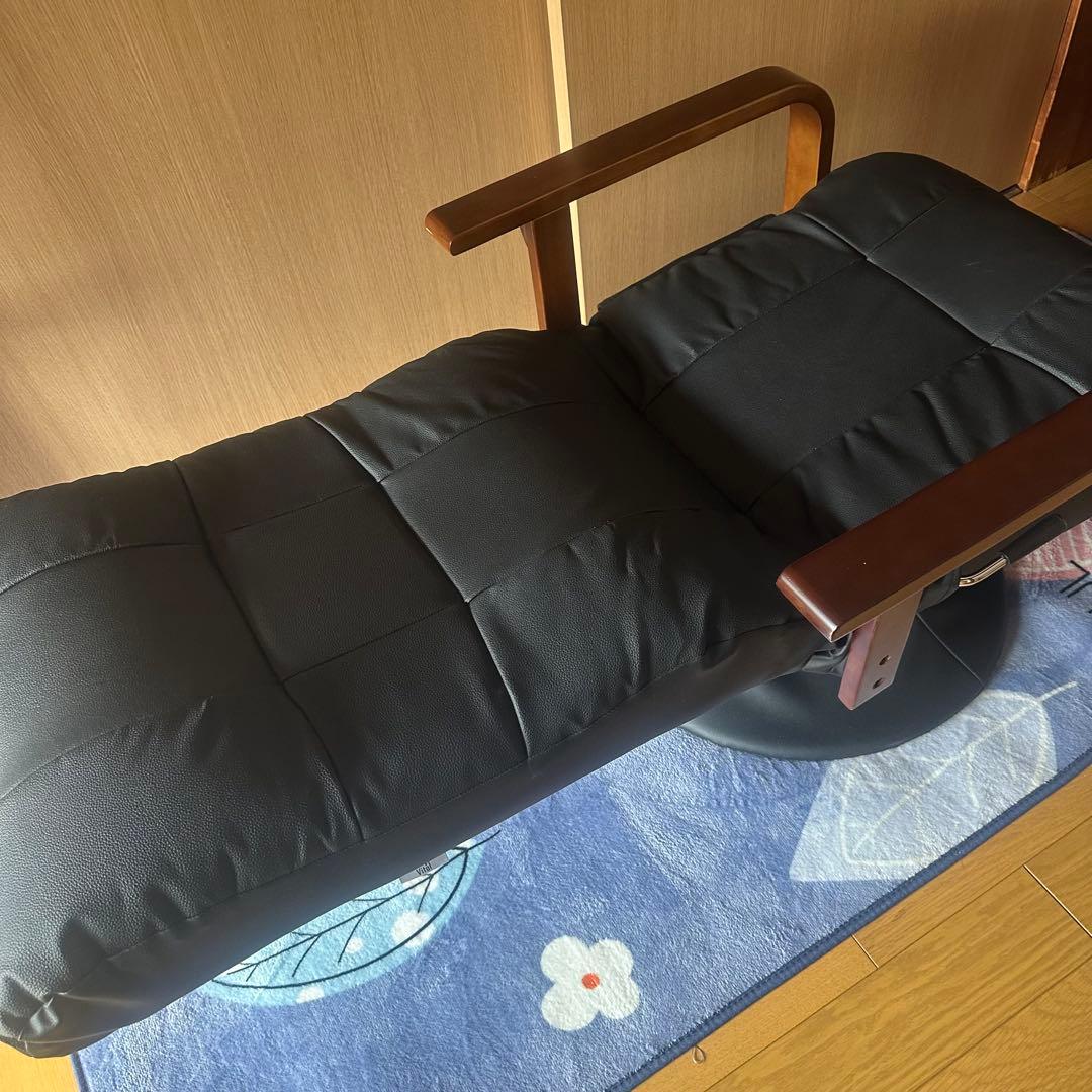 リクライニング 1人掛けソファ 黒