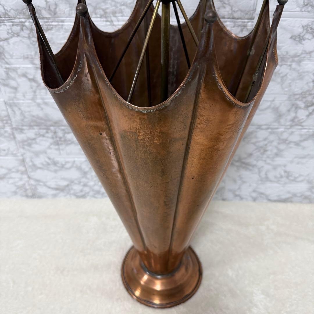 銅製　傘型　傘立て　アンティーク　イタリア製　アンブレラスタンド　オシャレ　店舗