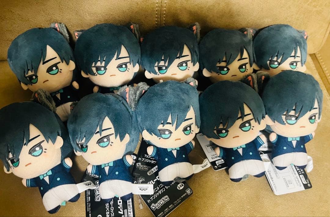 ナムコ限定 ブルーロック ナンジャタウン ちびぐるみ 糸師凛 ぬいぐるみ 10個
