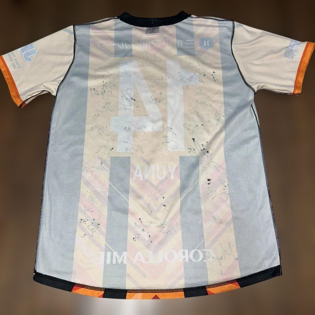 希少　ヴィアティン三重 JFLユニフォーム 選手サイン入り　サイズS