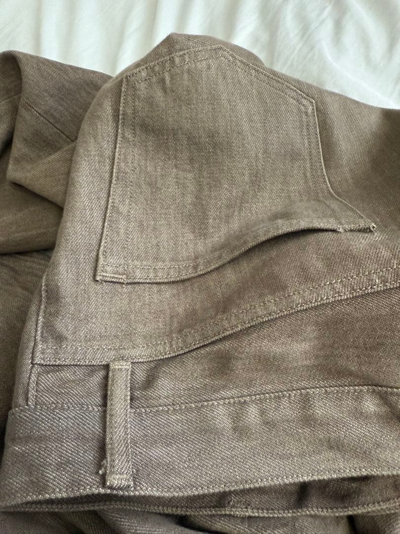 パンツ AURALEE HARD TWIST MOCHA BROWN DENIM