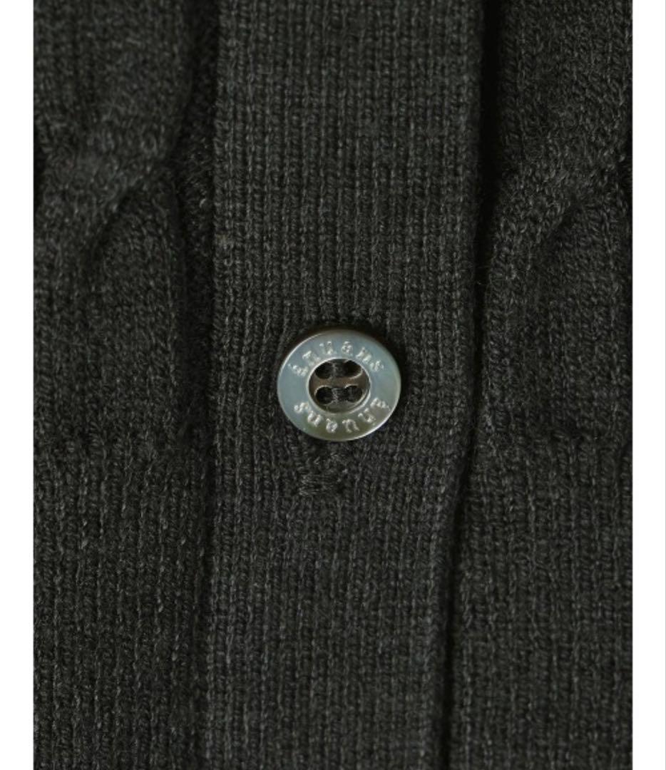 anuans 2026❤️美品❤️リトルケーブルニットカーディガンチャコールグレー