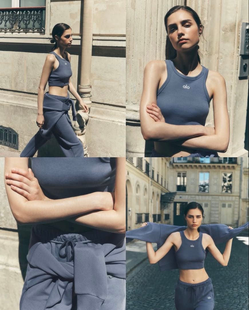 週末セール！alo ヨガウェア　3点黒SET 新品未使用タグ付き