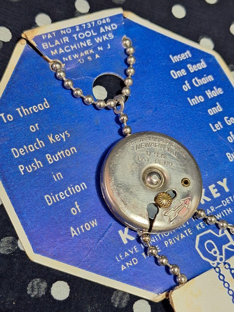 デッド 50's ボールチェーン キーリング キーホルダー USA　ヴィンテージ