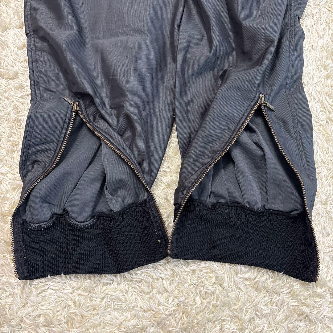 80-90s!アディダス★黒　M?◎テーパードナイロンボトム★