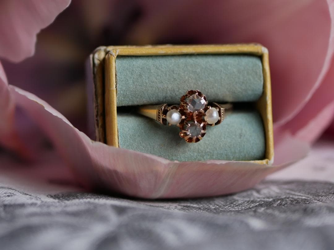 FR-34 　ヴィクトリアン　K18 アンティーク　リング フランスアンティーク