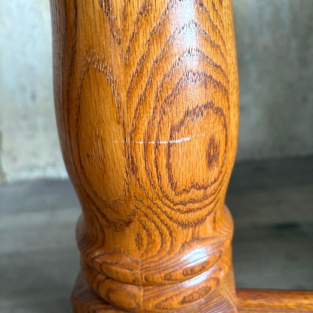 オーク材　オーバルコンソールテーブル