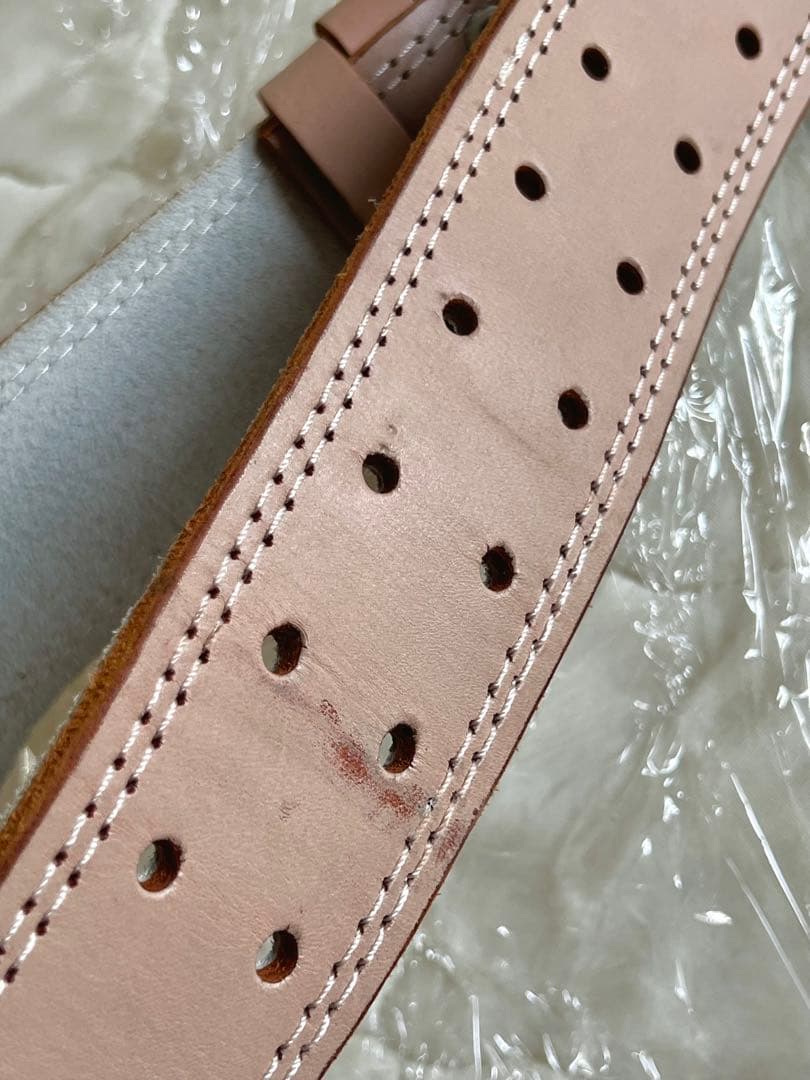 ゴールドジム EXレザーベルト レディース Sサイズ ナチュラルカラー