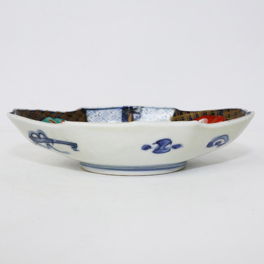 染付 色絵錦手 古伊万里　菱形皿 花鳥 金襴手　②