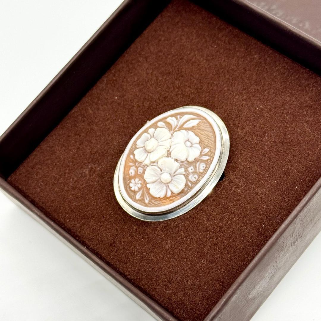 Salvatore Ferragamo フェラガモ ブローチ カメオ 925