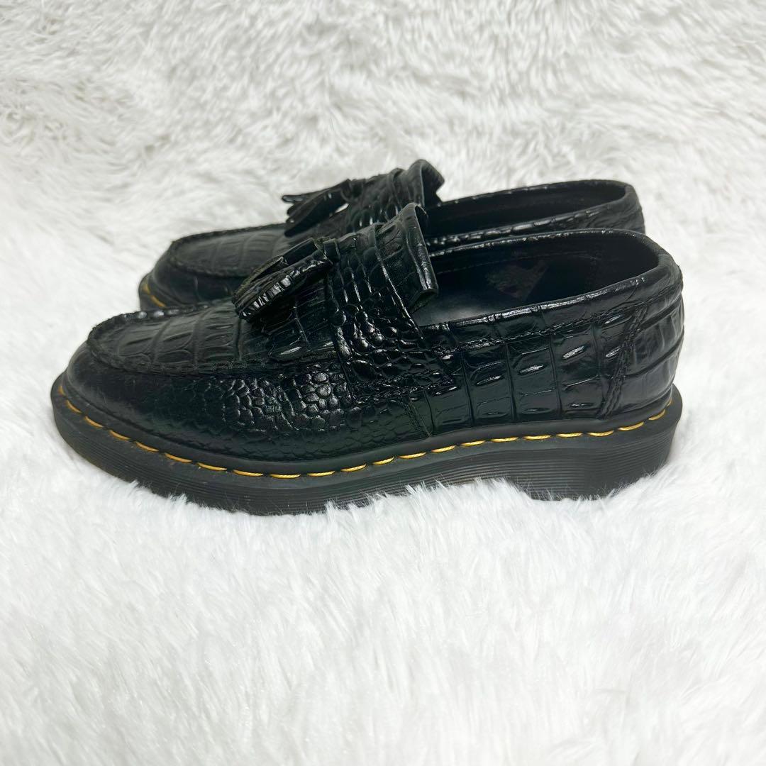 【極美品】★Dr.Martens ★クロコ★ブラック★ローファー★25cm★