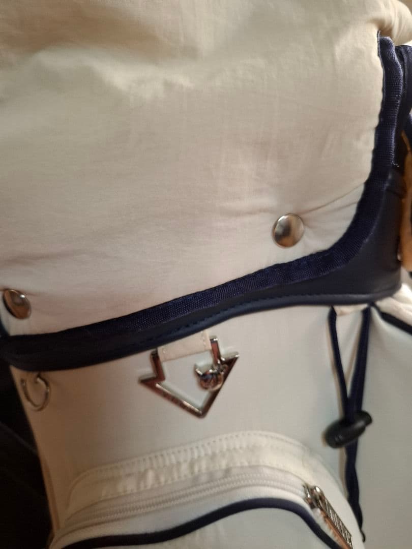 WAAC キャリー付き　ゴルフバッグ・キャディバッグ ホワイト・ネイビー