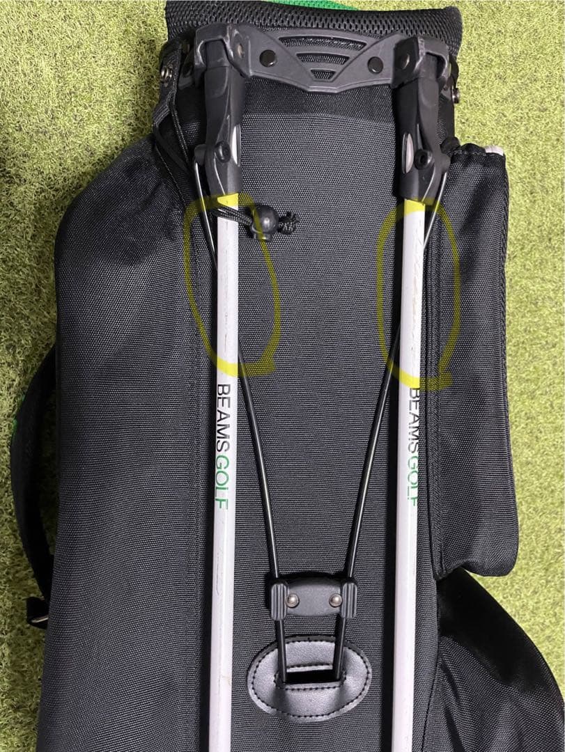 BEAMS GOLF キャディバッグ ブラック/グリーン