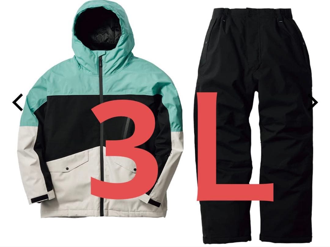 【新品・未使用】ワークマン スノーボードウェア　3L スノーミント