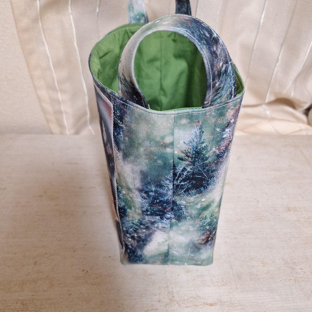 激レアパグパネル生地　ハンドメイド　まちなしバッグ　布バスケット　ポーチ