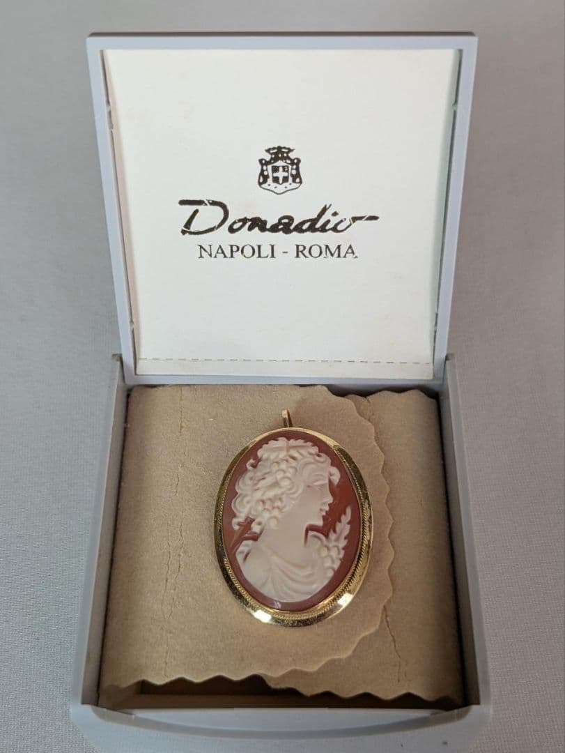 Donadio シェルカメオ ブローチ ペンダントトップ アンティーク