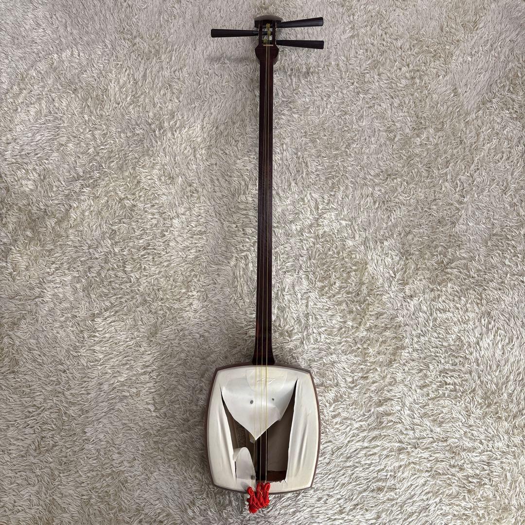 高級品？紅木！中棹！折り畳みケース付き★三味線セット◎