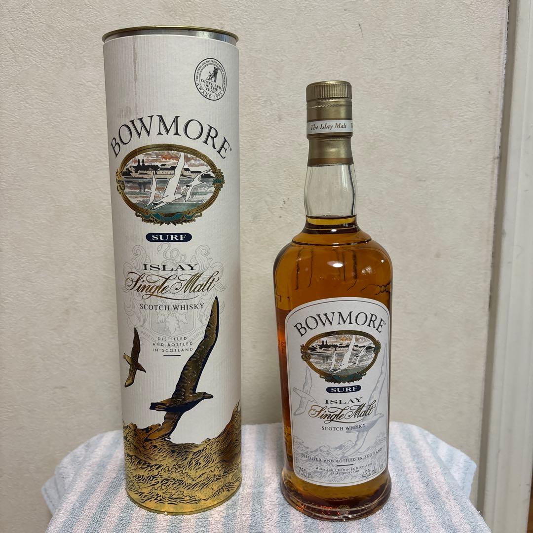 ［価格変更］ボウモアサーフ カモメラベル　オールドボトル 750ml 43%