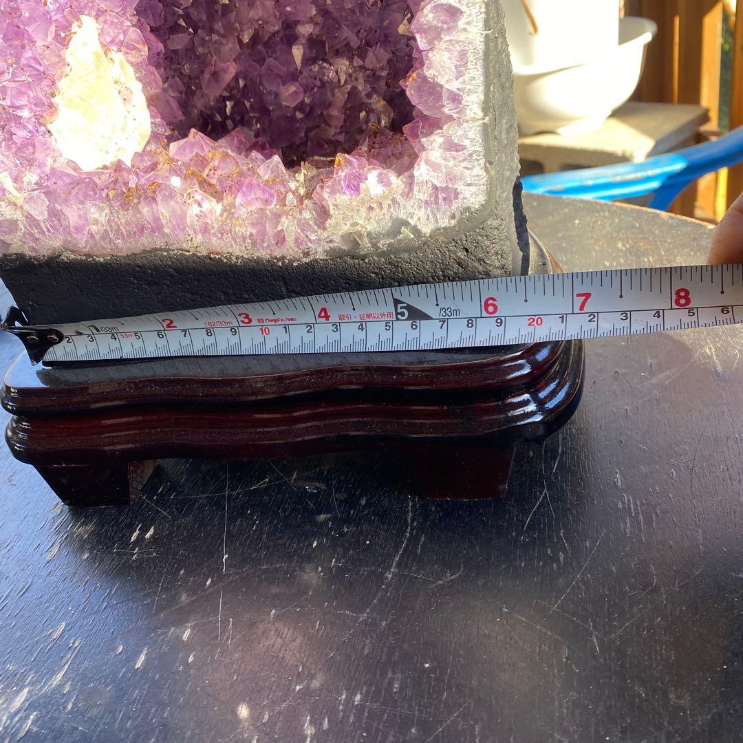 【BO50711】アメジスト クラスター 原石 重さ10kg アクリルケース付