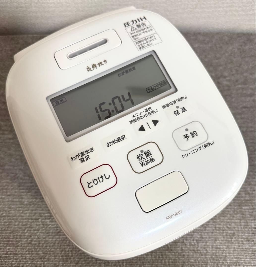 【美品】象印 炎舞炊き 圧力IH炊飯ジャーNW-US07動作保証